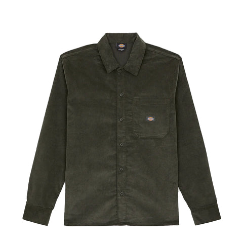 Dickies - Camicia Corduroy Olive Green - DK0A8652 - OLIVE/GREEN