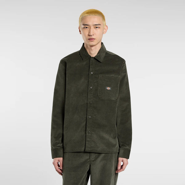 Dickies - Camicia Corduroy Olive Green - DK0A8652 - OLIVE/GREEN
