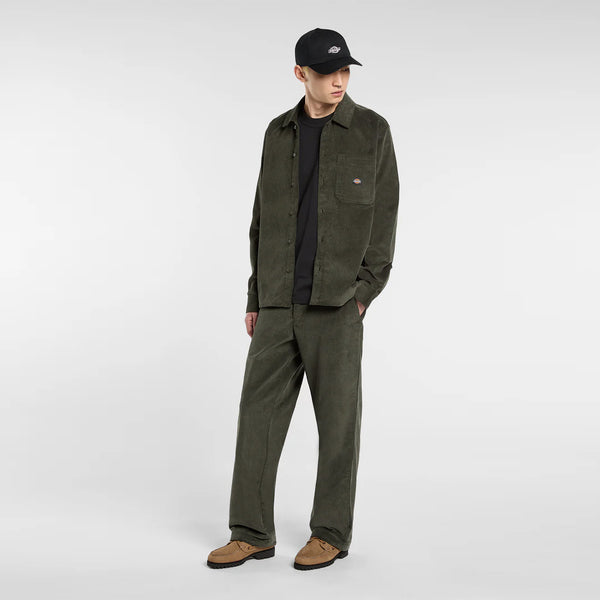 Dickies - Camicia Corduroy Olive Green - DK0A8652 - OLIVE/GREEN