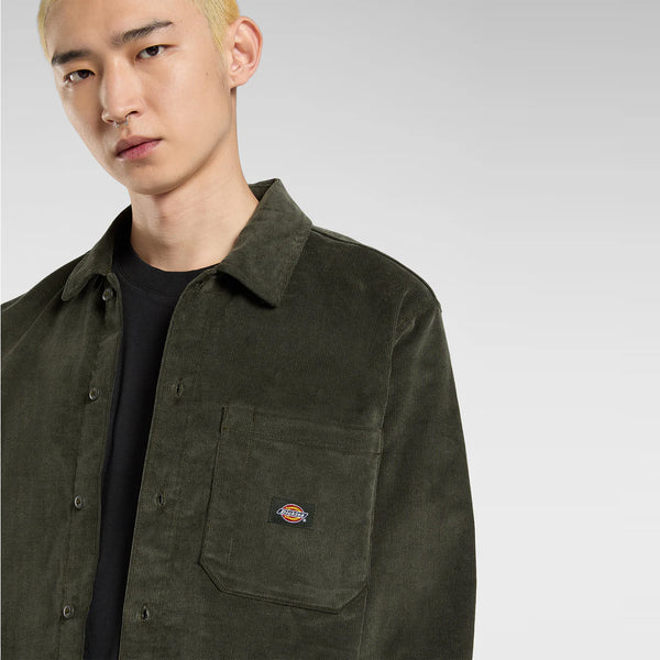 Dickies - Camicia Corduroy Olive Green - DK0A8652 - OLIVE/GREEN