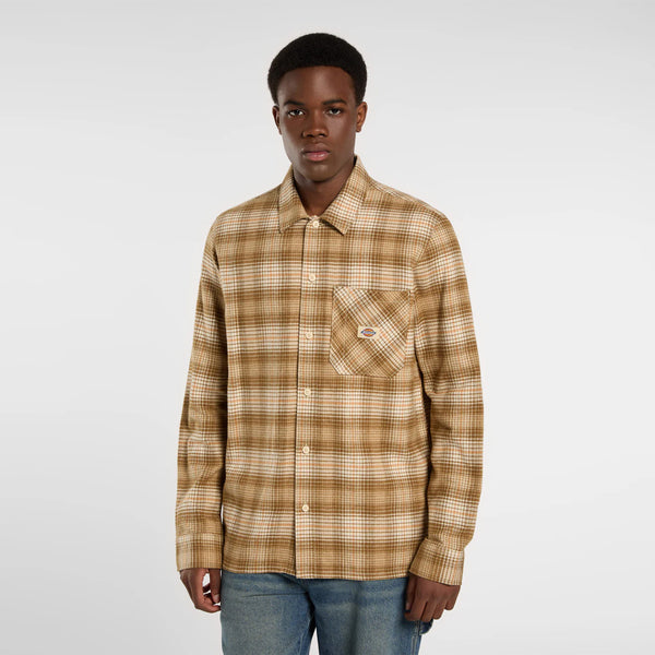 Dickies - Camicia Forest Check Wood Ash - DK0A8653 - WOOD/ASH