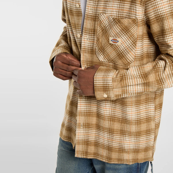 Dickies - Camicia Forest Check Wood Ash - DK0A8653 - WOOD/ASH