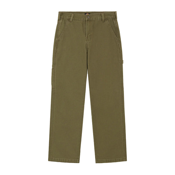 Dickies - Canvas Carpenter Military Green Trousers - DK0A87PD - MILITARY/GR