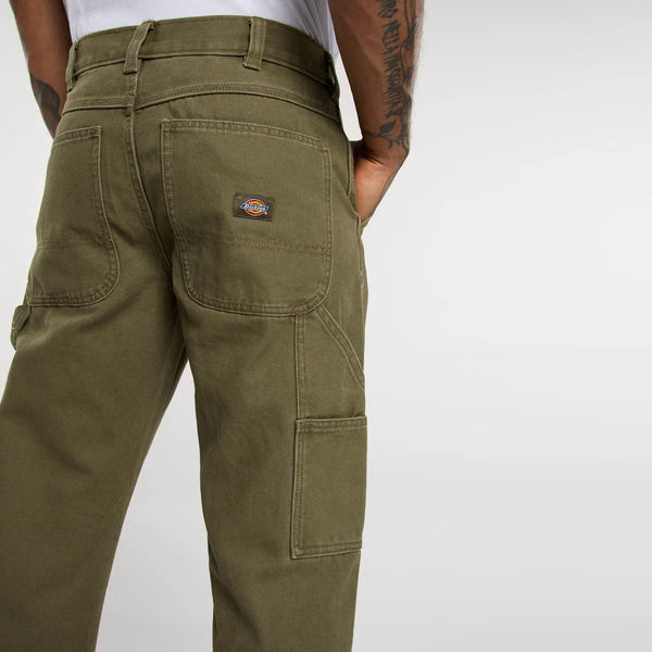 Dickies - Canvas Carpenter Military Green Trousers - DK0A87PD - MILITARY/GR