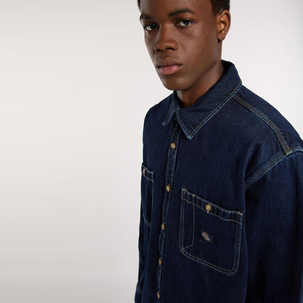Dickies - Mechanic Dark Indigo Jeans Shirt - DK0A87PX - DARK/INDIGO