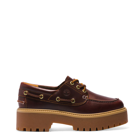 Timberland - Scarpa da barca con Plateau Stone Street Rootbeer - TB0A2QDM - ROOTBEER