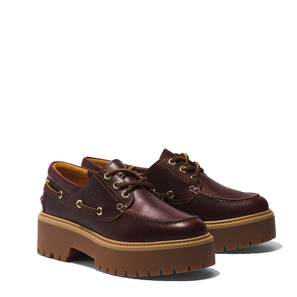 Timberland - Scarpa da barca con Plateau Stone Street Rootbeer - TB0A2QDM - ROOTBEER
