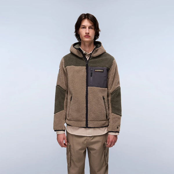 Napapijri - Felpa in pile Yupik Medium Beige - NP0A4GNS - MCD/MEDIUM/BEIGE