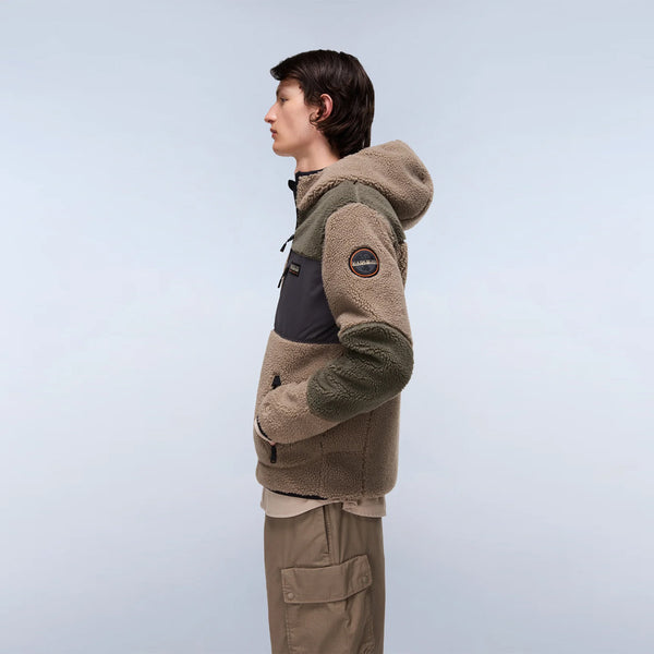 Napapijri - Felpa in pile Yupik Medium Beige - NP0A4GNS - MCD/MEDIUM/BEIGE