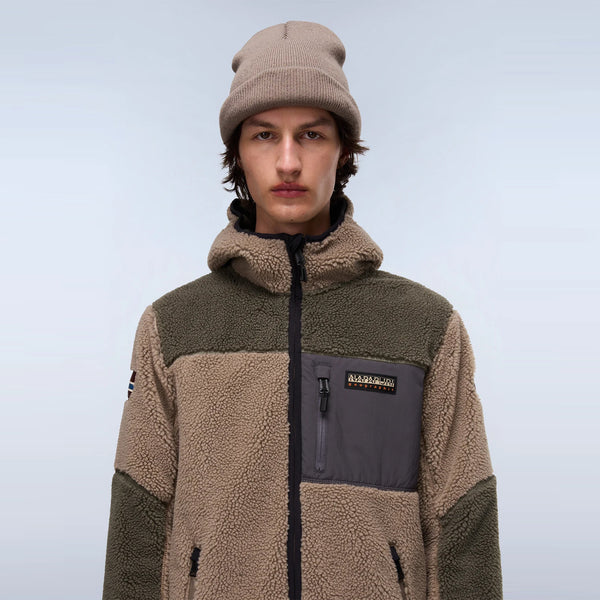 Napapijri - Felpa in pile Yupik Medium Beige - NP0A4GNS - MCD/MEDIUM/BEIGE