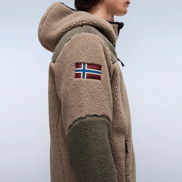 Napapijri - Felpa in pile Yupik Medium Beige - NP0A4GNS - MCD/MEDIUM/BEIGE