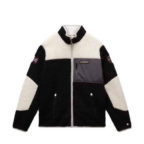 Napapijri - Felpa in pile Yupik Multicolour Black - NP0A4GNT - MCB/BLACK