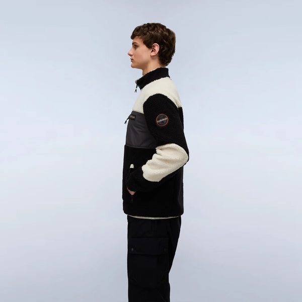 Napapijri - Felpa in pile Yupik Multicolour Black - NP0A4GNT - MCB/BLACK