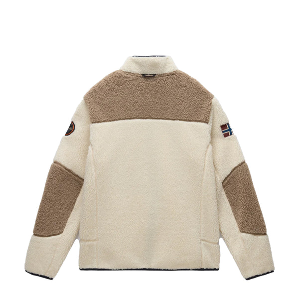 Napapijri - Felpa in pile Yupik Multicolour MQZ Natural - NP0A4GNT - MQZ/NATURAL