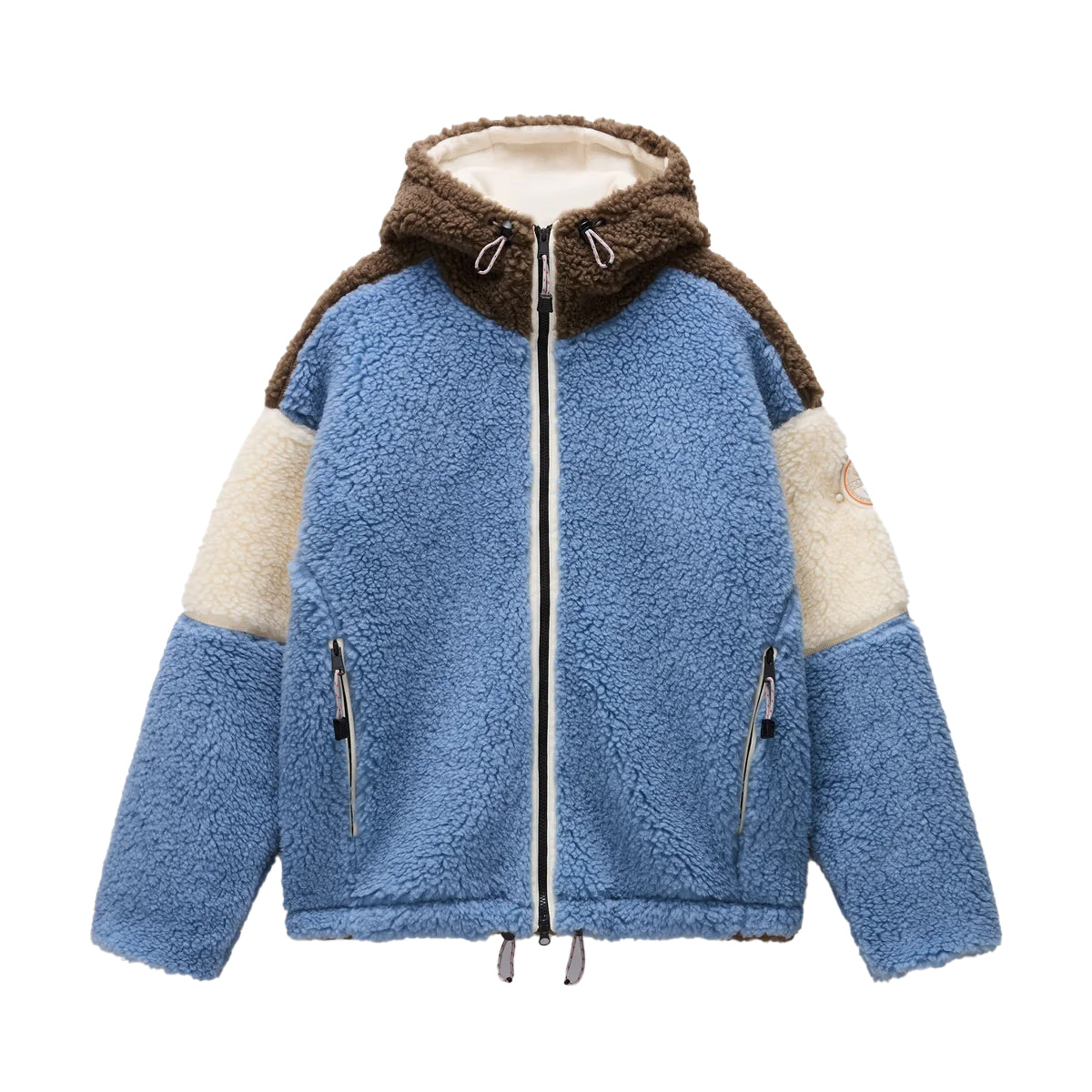 Napapijri - Felpa in pile Tires Light Blue - NP0A88YI - MQS/LIGHT/BLUE
