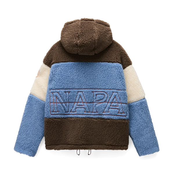 Napapijri - Felpa in pile Tires Light Blue - NP0A88YI - MQS/LIGHT/BLUE