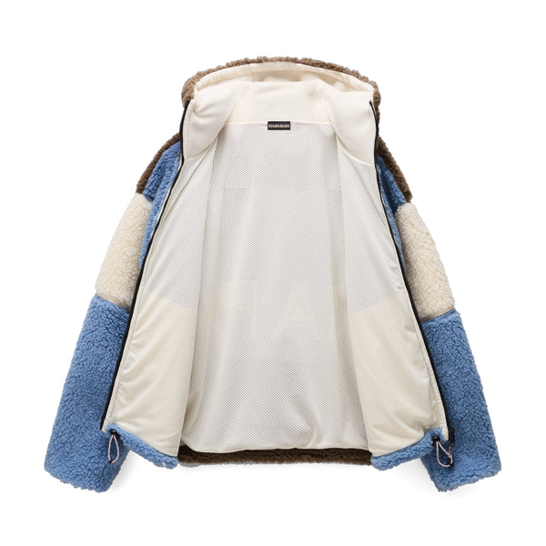 Napapijri - Felpa in pile Tires Light Blue - NP0A88YI - MQS/LIGHT/BLUE