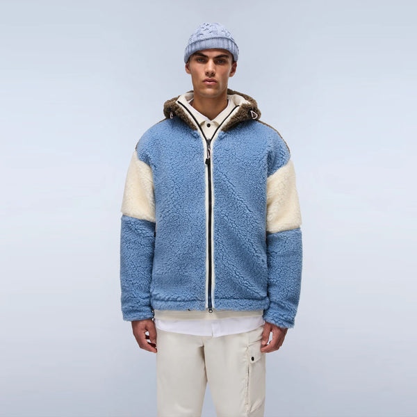 Napapijri - Felpa in pile Tires Light Blue - NP0A88YI - MQS/LIGHT/BLUE