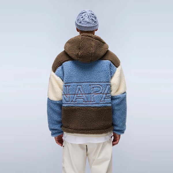 Napapijri - Felpa in pile Tires Light Blue - NP0A88YI - MQS/LIGHT/BLUE