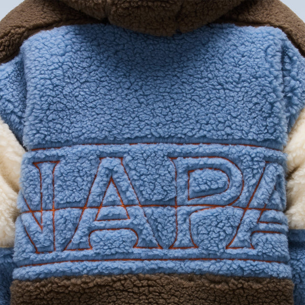 Napapijri - Felpa in pile Tires Light Blue - NP0A88YI - MQS/LIGHT/BLUE