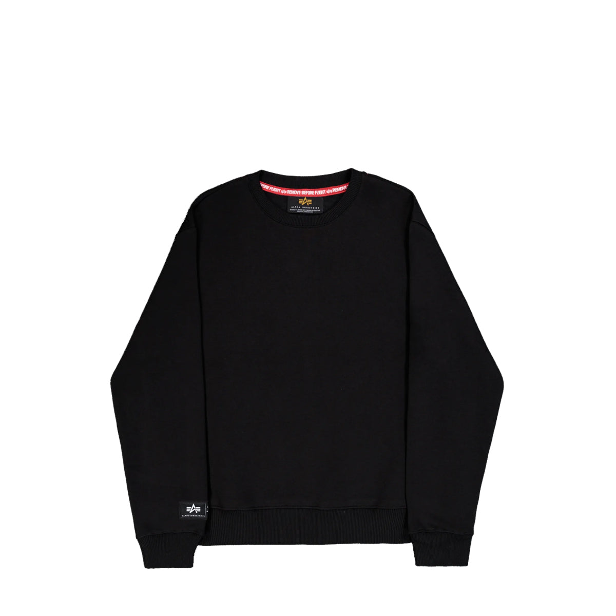 Alpha Industries - Felpa Label Backprint Black - 258307 - BLACK