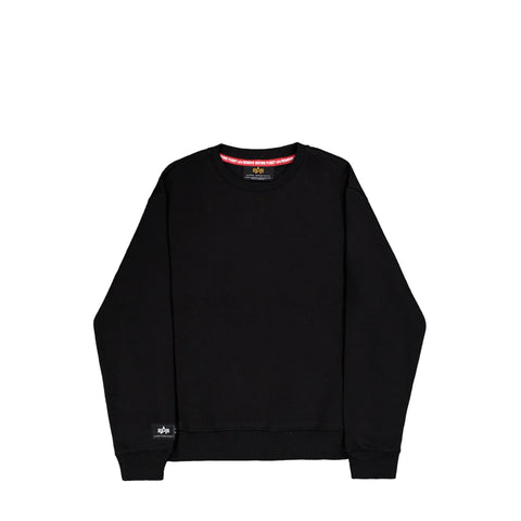 Alpha Industries - Felpa Label Backprint Black - 258307 - BLACK