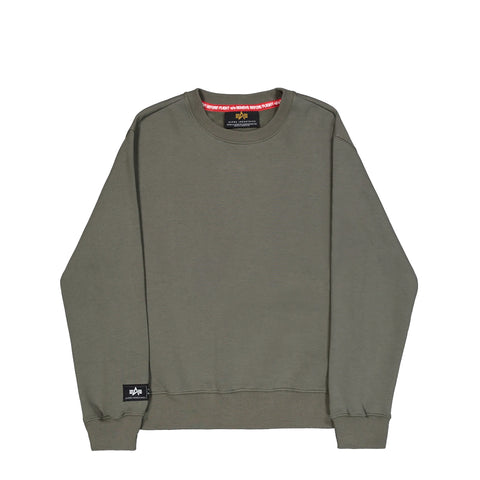 Alpha Industries - Felpa Label Backprint Dark Olive - 258307 - DARK/OLIVE