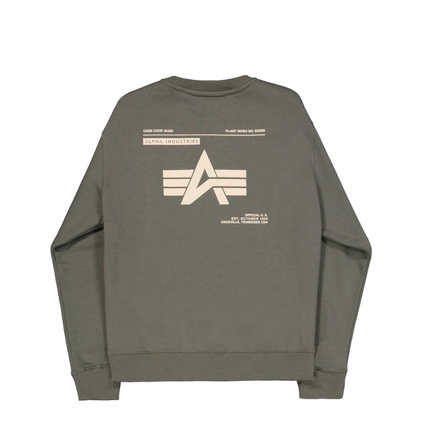 Alpha Industries - Felpa Label Backprint Dark Olive - 258307 - DARK/OLIVE