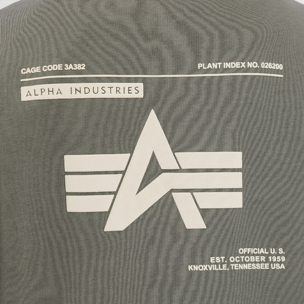 Alpha Industries - Felpa Label Backprint Dark Olive - 258307 - DARK/OLIVE