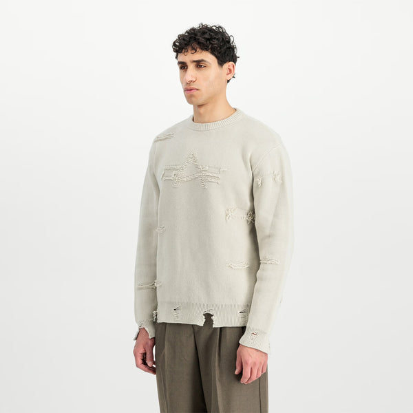 Alpha Industries - Felpa Distressed Logo Organic Beige - 258400 - ORGANIC/BEIGE