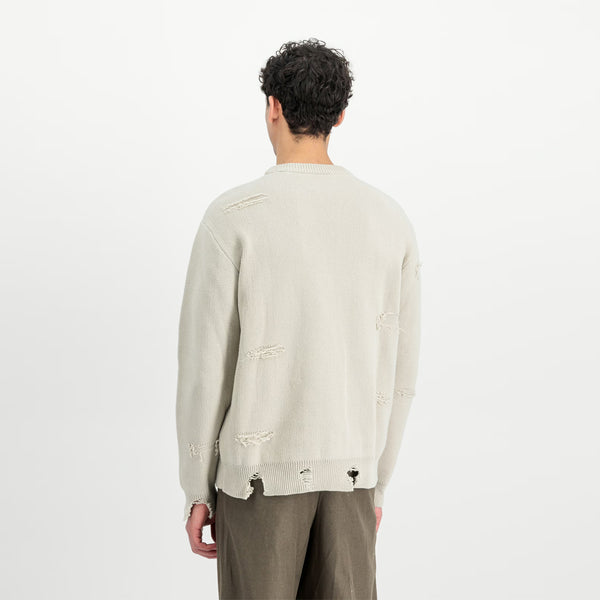 Alpha Industries - Felpa Distressed Logo Organic Beige - 258400 - ORGANIC/BEIGE