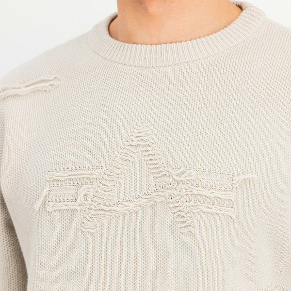 Alpha Industries - Felpa Distressed Logo Organic Beige - 258400 - ORGANIC/BEIGE