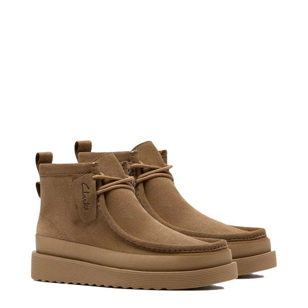 Clarks - Stivaletto Wallabee FTR2 Hi Dark Sand Suede - 26183462 - DARK/SAND/SUEDE