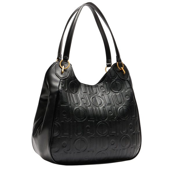 Liu Jo - Hobo bag large with chain Black - AA5054E0538 - BLACK