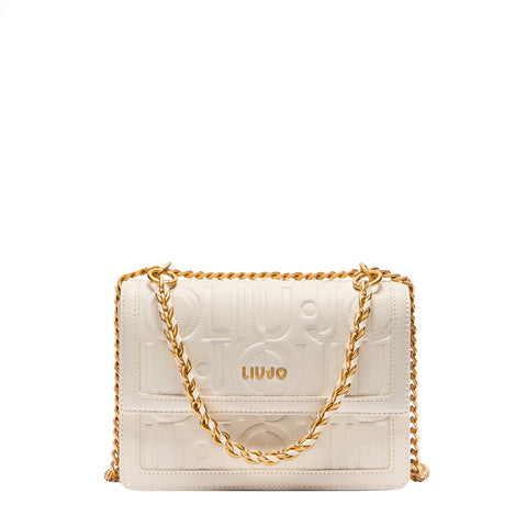 Liu Jo - Medium Crossbody Bag with logo Cream - AA5055E0538 - CREAM
