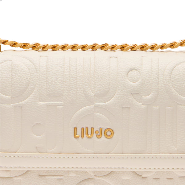 Liu Jo - Medium Crossbody Bag with logo Cream - AA5055E0538 - CREAM