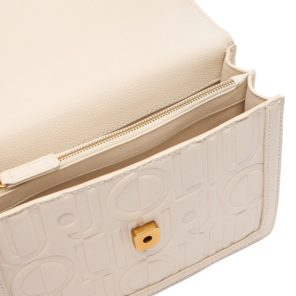 Liu Jo - Medium Crossbody Bag with logo Cream - AA5055E0538 - CREAM