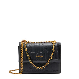 Liu Jo - Medium Crossbody Bag with logo Black - AA5055E0538 - BLACK