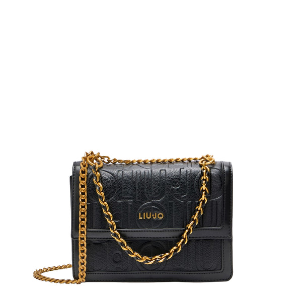 Liu Jo - Medium Crossbody Bag with logo Black - AA5055E0538 - BLACK