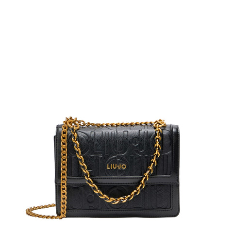 Liu Jo - Medium Crossbody Bag with logo Black - AA5055E0538 - BLACK