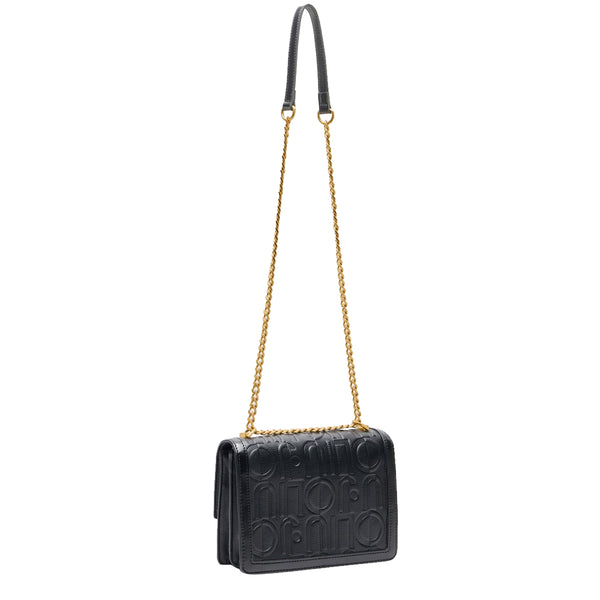 Liu Jo - Medium Crossbody Bag with logo Black - AA5055E0538 - BLACK