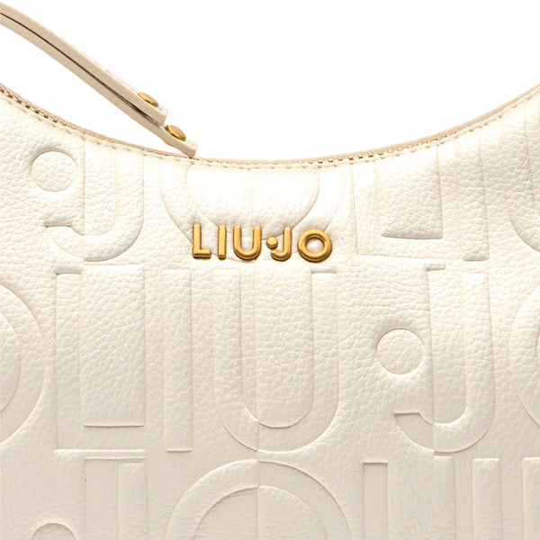 Liu Jo - Hobo Bag small with logo Cream - AA5056E0538 - CREAM