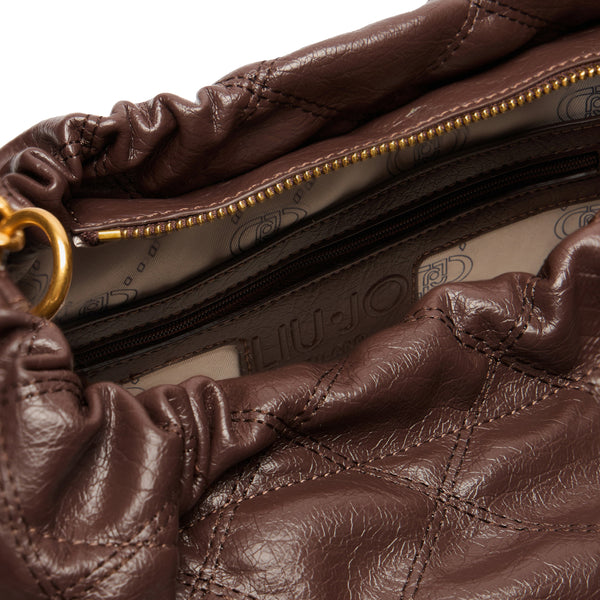 Liu Jo - Hobo bag medium matelassé Testa Moro - AA5062E0914 - T.MORO