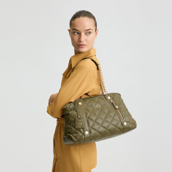 Liu Jo - Army Green quilted Handbag - AA5132E0015 - ARMY/GREEN