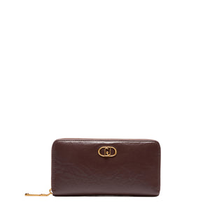 Liu Jo - Large Zip Around Wallet with logo Testa Moro - AA5140E0886 - T.MORO