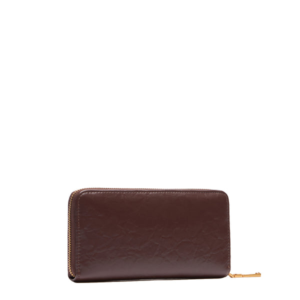 Liu Jo - Large Zip Around Wallet with logo Testa Moro - AA5140E0886 - T.MORO