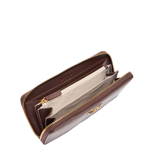 Liu Jo - Large Zip Around Wallet with logo Testa Moro - AA5140E0886 - T.MORO
