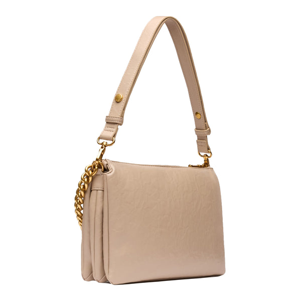 Liu Jo - LaPuffy medium Dark Sand Shoulder Bag - AA5141E0886 - DARK/SAND