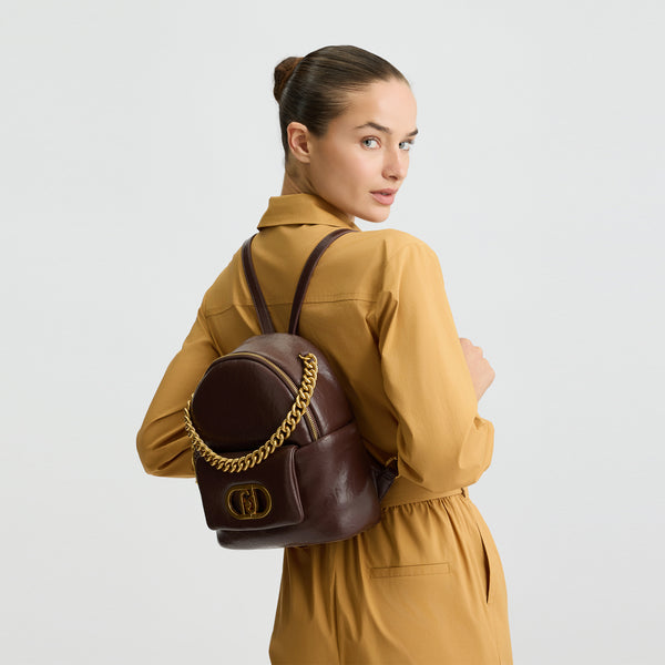 Liu Jo - LaPuffy Testa Moro Small Backpack - AA5143E0886 - T.MORO
