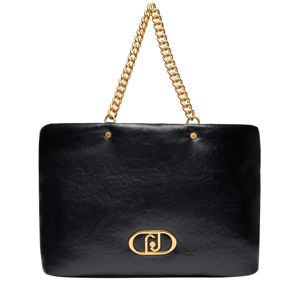 Liu Jo - LaPuffy large Tote Bag with chain Black - AA5146E0886 - BLACK